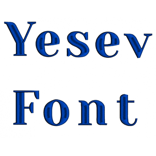 Yesev Embroidery Font Digitized Lower and Upper Case 1 2 3 inch Instant Download